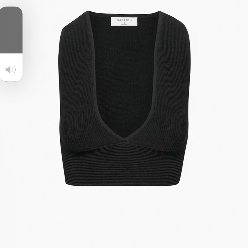 Babaton Aritzia sculpt knit deep V tank